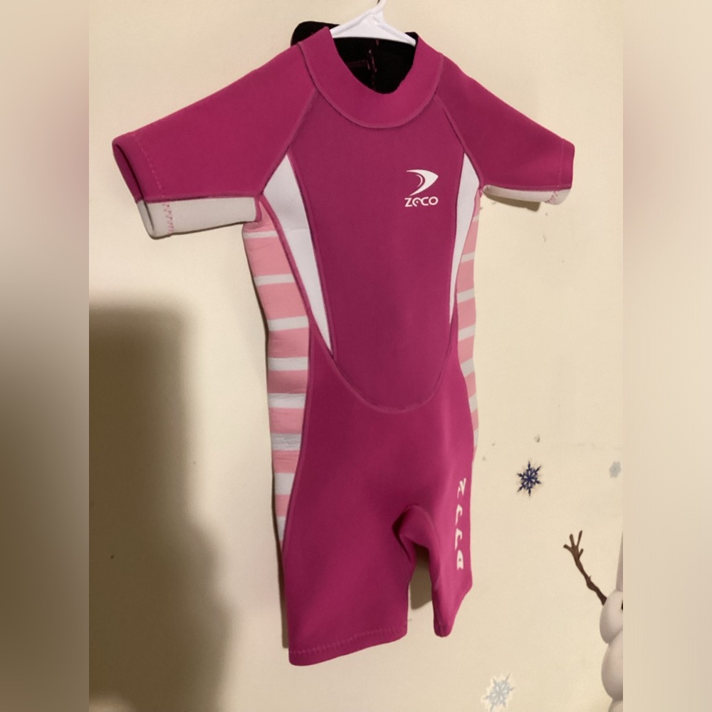 Zcco Wet Suit Girls Sz XS Pink White